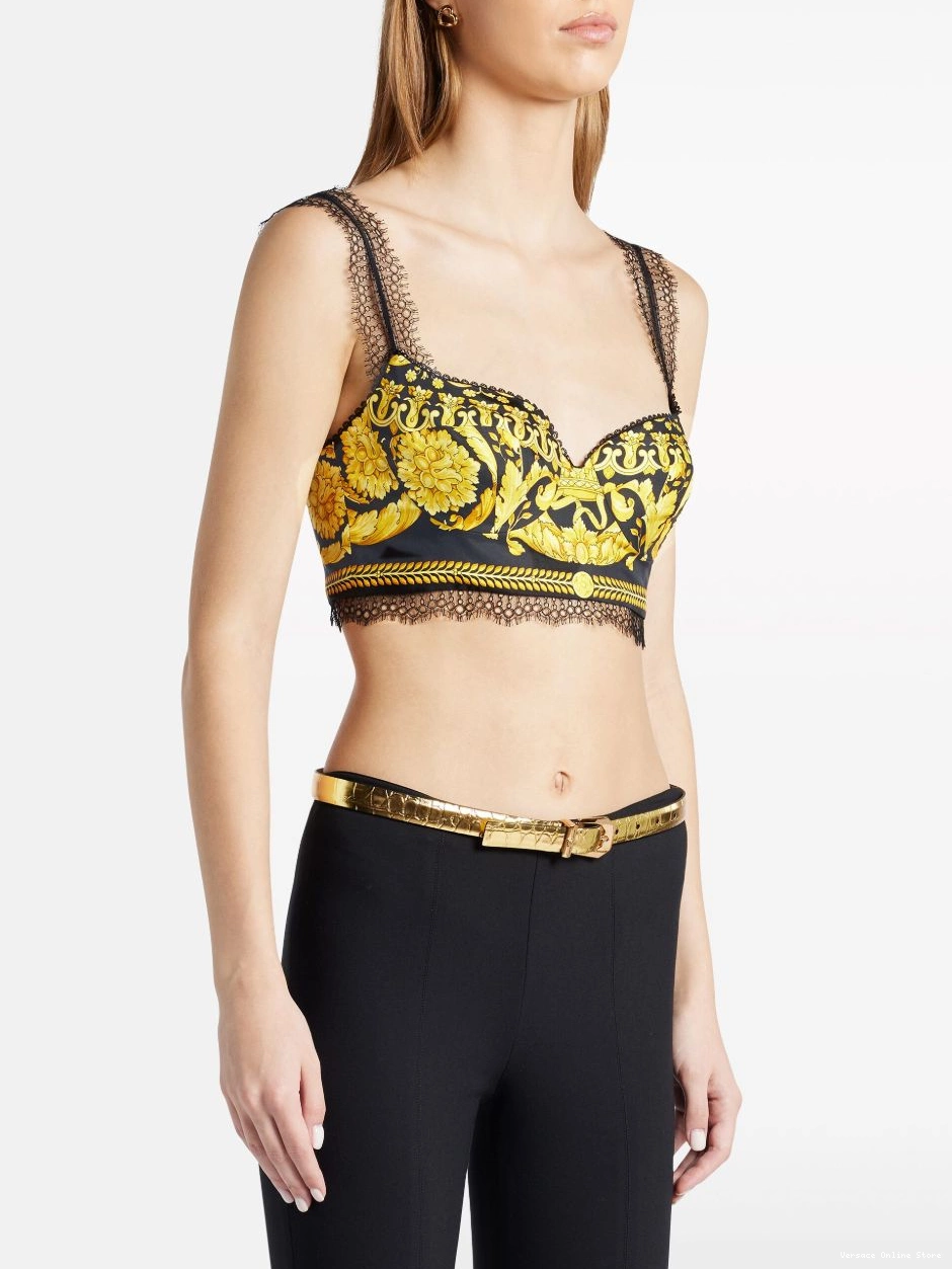 Affordable Versace bralette silk Barocco-print Women 0405